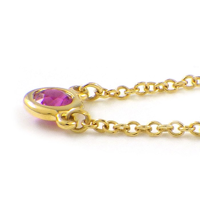 ティファニー Tiffany & Co. ネックレス カラー バイ ザ ヤード 1ポイント ルビー K18YG 【中古】