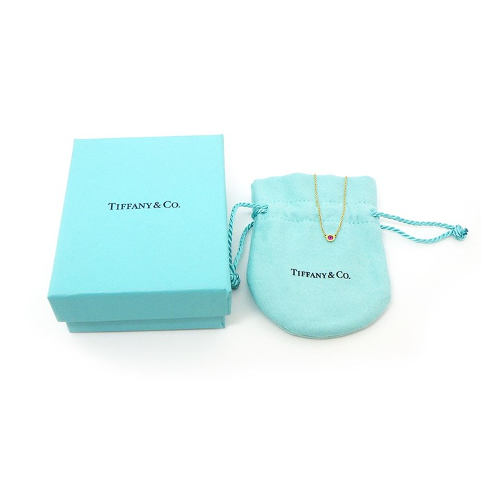 ティファニー Tiffany & Co. ネックレス カラー バイ ザ ヤード 1ポイント ルビー K18YG 【中古】