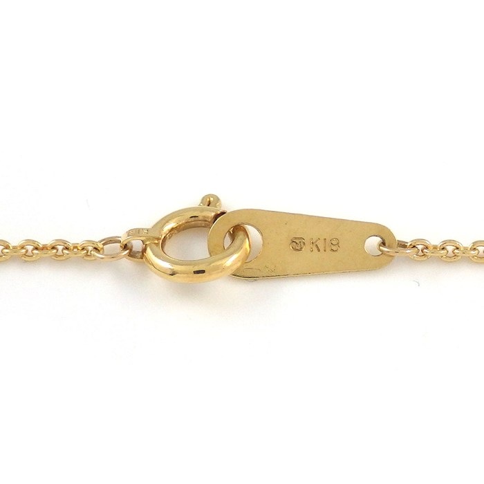 ミキモト MIKIMOTO ネックレス フラワーモチーフ パール 5.5mm珠 ダイヤモンド K18YG 【中古】
