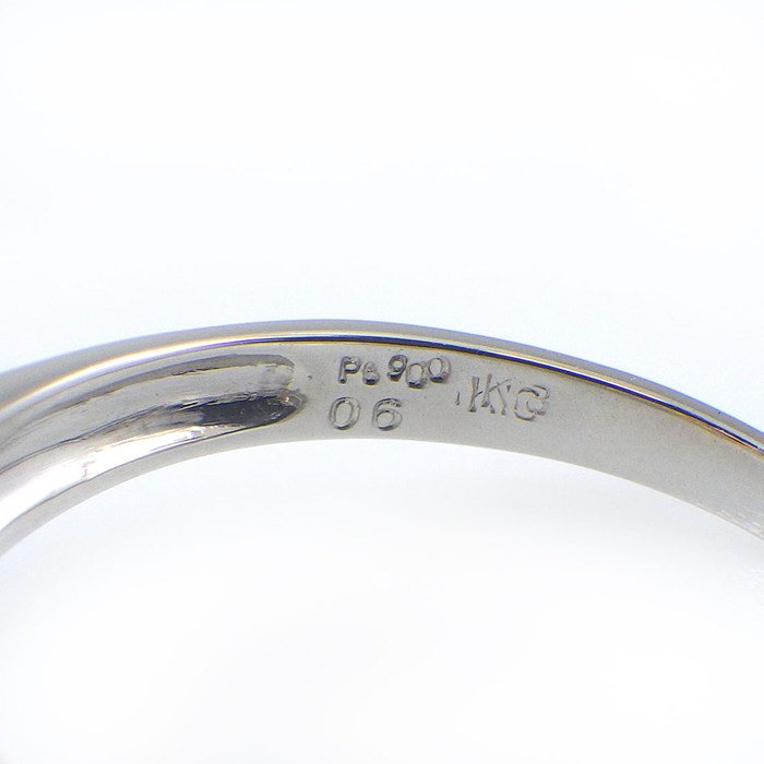 【パープルサファイア ダイヤモンド】 リング フラワーモチーフ 1ポイント オーバルカット パープル サファイア 0.73ct マルチカット ダイヤモンド 0.60ct PT900 K18YG 12号 【中古】