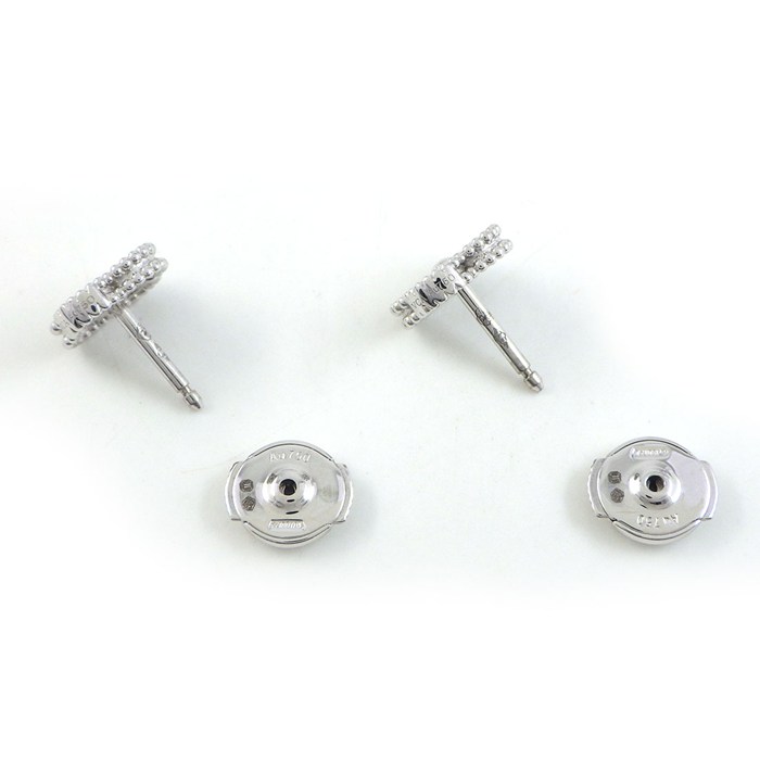 ヴァンクリーフ＆アーペル Van Cleef & Arpels ピアス スウィートアルハンブラ VCARO85500 24ポイント ダイヤモンド 計0.16ct K18WG 【中古】