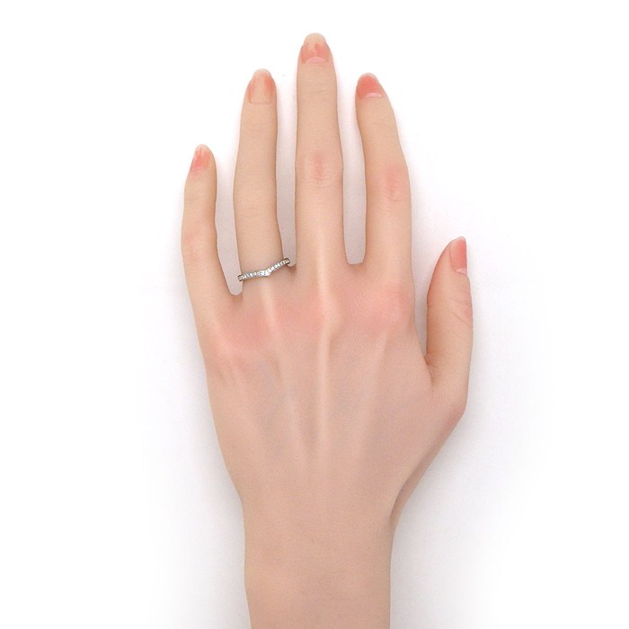 ショーメ Chaumet リング ジョセフィーヌ エグレット 082554 V字 27ポイント ダイヤモンド 計0.23ct PT950 11号 / #51 【中古】