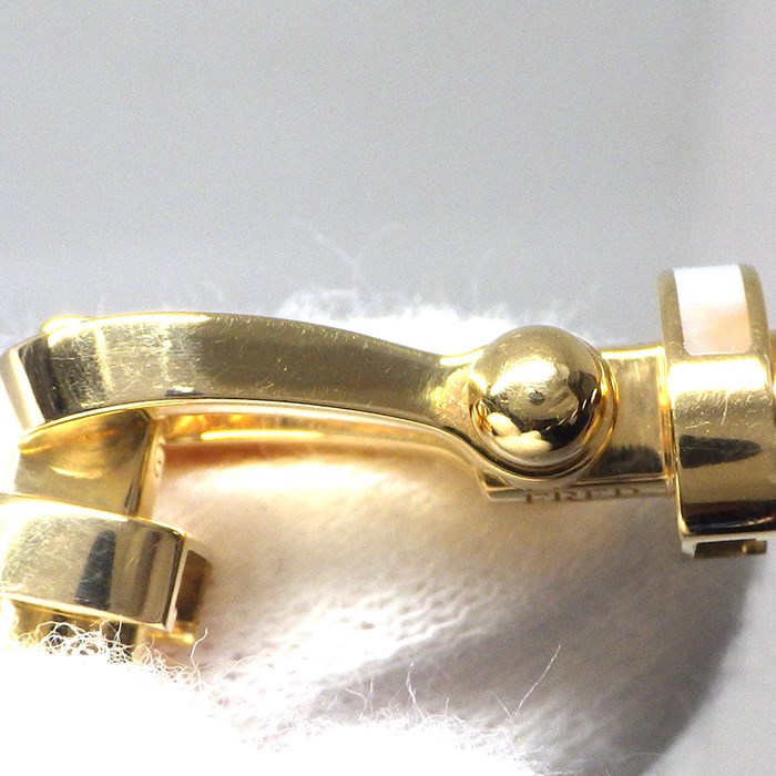 フレッド FRED ブレスレット フォース10 ラージモデル LM 0B0092-6B1042 ホワイト シェル K18YG 【中古】