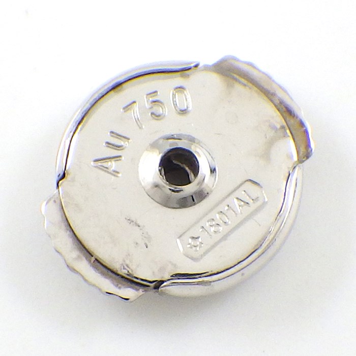ルイ・ヴィトン LOUIS VUITTON ピアス モノグラム イディール Q96167 フラワーモチーフ 1ポイント ダイヤモンド 0.04ct K18WG ※片方のみ 【中古】