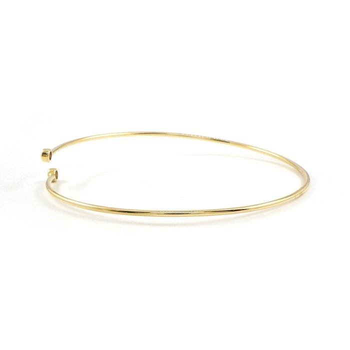 ティファニー Tiffany & Co. バングル フープ シングルロウ ミディアム 60152217 2ポイント ダイヤモンド 0.10ct K18YG 【中古】