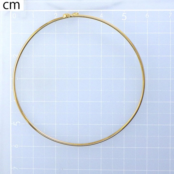 ティファニー Tiffany & Co. バングル フープ シングルロウ ミディアム 60152217 2ポイント ダイヤモンド 0.10ct K18YG 【中古】