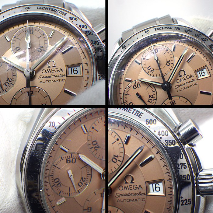 オメガ OMEGA 腕時計 スピードマスター 3513.60 日本限定 ピンク文字盤 デイト クロノグラフ スモールセコンド 夜光針・インデックス SS 自動巻き 【中古】 オメガ OMEGA 腕時計 スピードマスター 3513.60 日本限定 ピンク文字盤