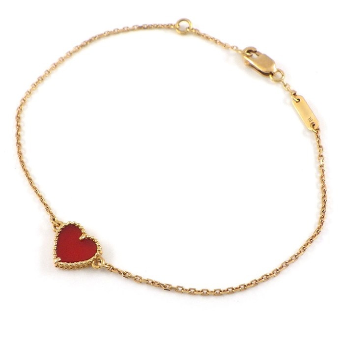 ヴァンクリーフ&アーペル Van Cleef & Arpels ブレスレット スウィートアルハンブラ ハート VCARN59L00 カーネリアン K18PG 【中古】