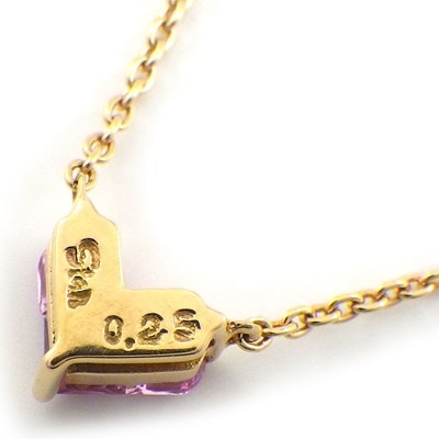 スタージュエリー STAR JEWELRY ネックレス ミステリアス ハート ピンク サファイア 計0.25ct K18PG 【中古】