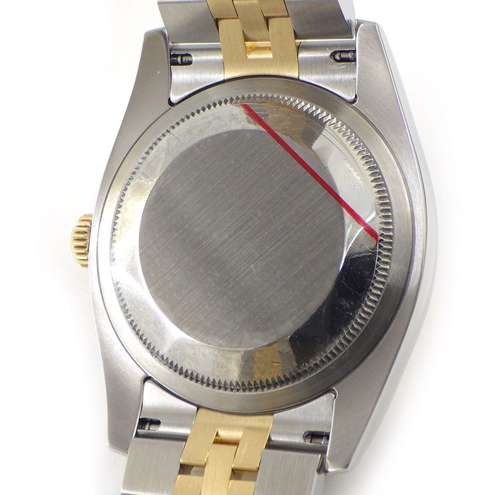 ロレックス Rolex 腕時計 デイトジャスト 36 116233 ローマンインデックス ホワイト文字盤 デイト K18YG SS 自動巻き 【中古】