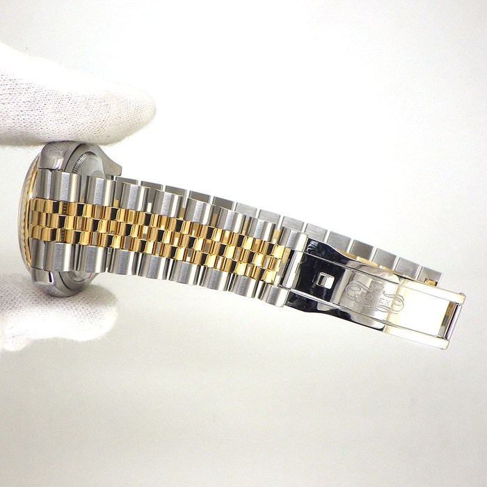 ロレックス Rolex 腕時計 デイトジャスト 36 116233 ローマンインデックス ホワイト文字盤 デイト K18YG SS 自動巻き 【中古】