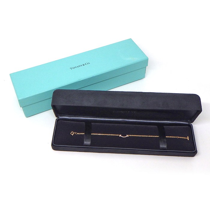 ティファニー Tiffany & Co. ブレスレット Tスマイル ミニ 62994657 ダイヤモンド 計0.04ct K18PG 【中古】