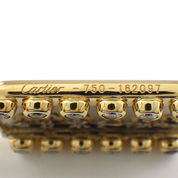 カルティエ Cartier ペンダントトップ ホロスコープ レクタングル ゾディアック 1ポイント ルビー 11ポイント ダイヤモンド 計0.295ct K18YG K18WG 【中古】