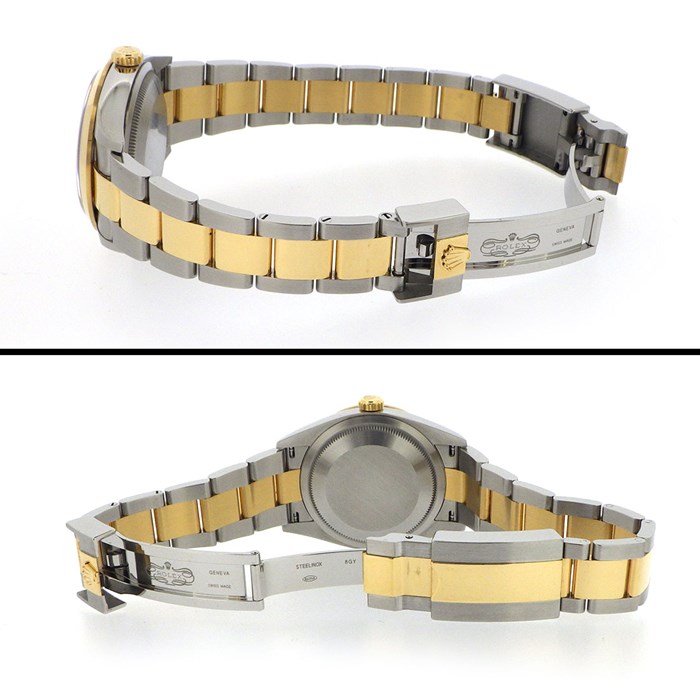 ロレックス Rolex 腕時計 エクスプローラー 36 124273 ブラック文字盤 黒 夜光インデックス オイスターブレス ロレゾール K18YG オイスタースチール SS 自動巻き 【中古】