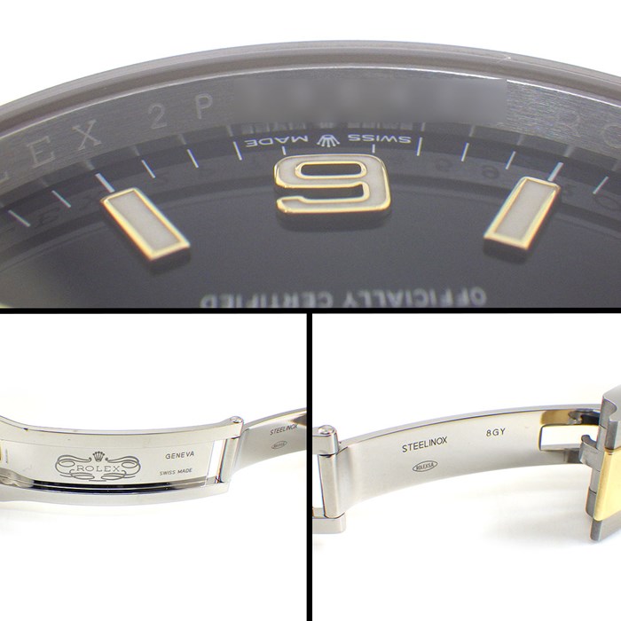ロレックス Rolex 腕時計 エクスプローラー 36 124273 ブラック文字盤 黒 夜光インデックス オイスターブレス ロレゾール K18YG オイスタースチール SS 自動巻き 【中古】