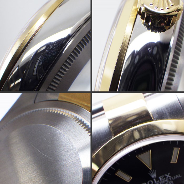 ロレックス Rolex 腕時計 エクスプローラー 36 124273 ブラック文字盤 黒 夜光インデックス オイスターブレス ロレゾール K18YG オイスタースチール SS 自動巻き 【中古】