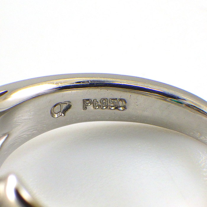 【クレサンベール 合成エメラルド ダイヤモンド】 リング クレサンベール 合成エメラルド 1.08ct ダイヤモンド 計0.27ct PT950 9号 【中古】
