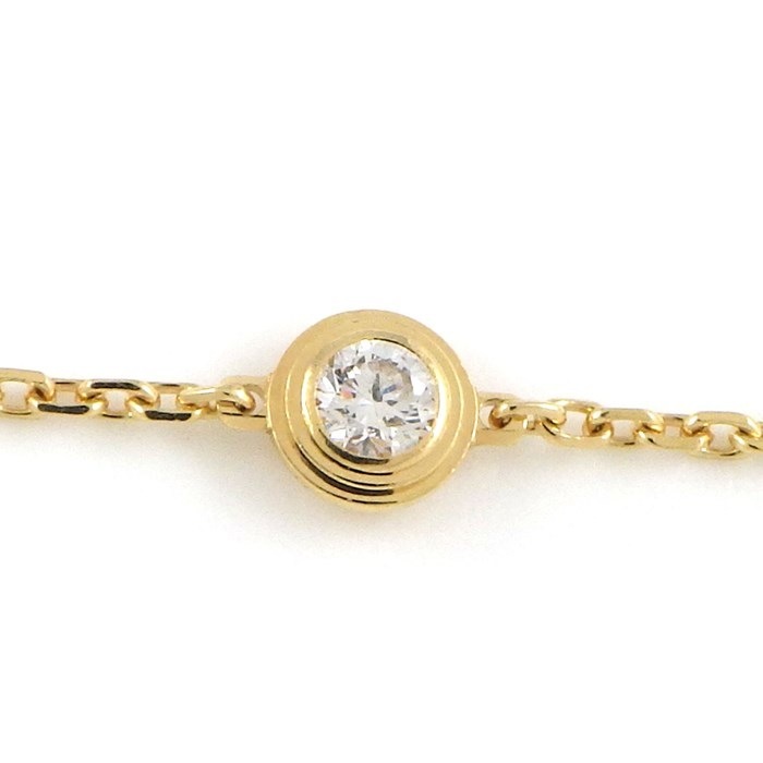 カルティエ Cartier ブレスレット ダムール XS ディアマン レジェ B6045617 1ポイント ダイヤモンド 0.04ct K18YG 【箱・保付き】 【中古】
