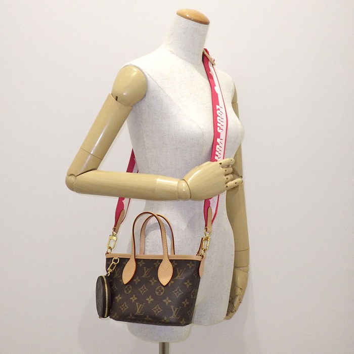 ルイ・ヴィトン Louis Vuitton トート/ショルダーバッグ ネヴァーフル BB M46786 ローズ・ペオニー モノグラムキャンバス レザー 【中古】