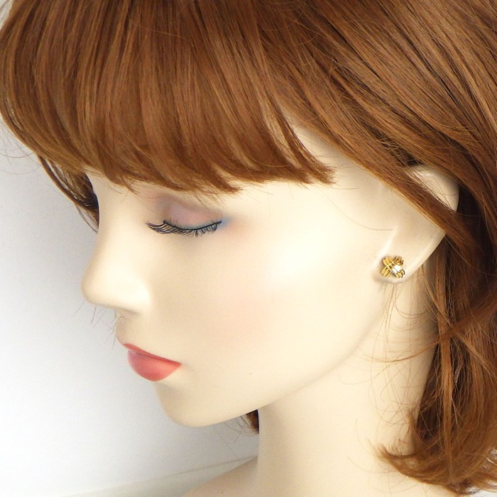 ティファニー Tiffany & Co. ピアス シグネチャー クロス K18YG 【中古