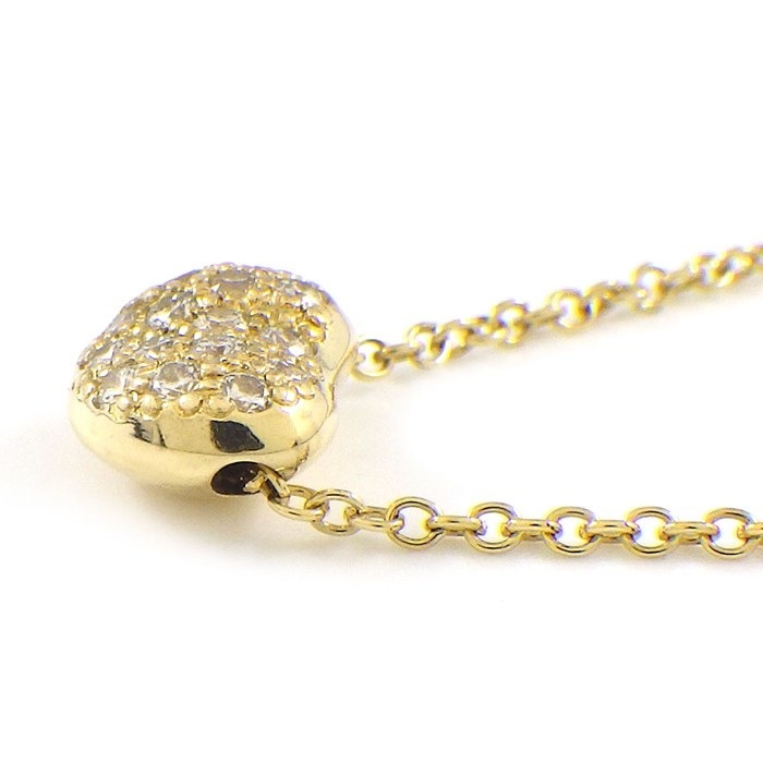 極美品 Tiffany ビーンズ パヴェ ダイヤ ネックレス K18YG 極美品 Tiffany ビーンズ パヴェ ダイヤ ネックレス K18YG