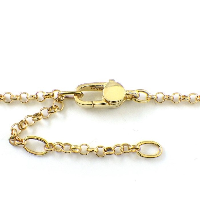 グッチ GUCCI ネックレス オーバル サークル ジャッキー ワンショルダー バッグモチーフ チャーム K18YG 【中古】