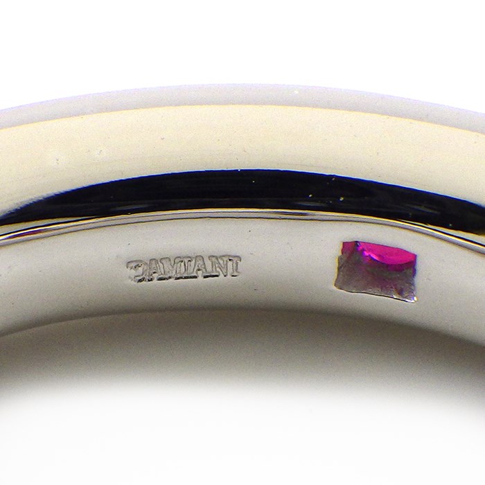 ダミアーニ DAMIANI リング 3ポイント ルビー 2ポイント ダイヤモンド K18WG 21号 【中古】