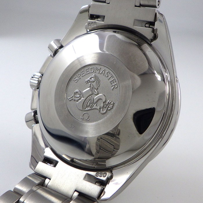 オメガ OMEGA 腕時計 スピードマスター デイデイト 3523.30.00 クロノグラフ タキメーター スモールセコンド 夜光インデックス 夜光針 サンレイ シルバー文字盤 SS 自動巻き 【OH済み】 【中古】