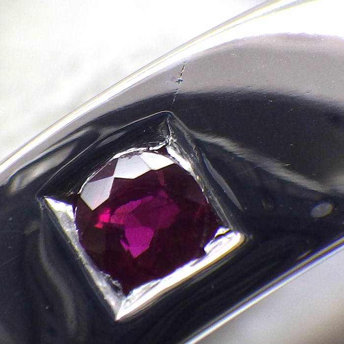 ダミアーニ DAMIANI リング 3ポイント ルビー 2ポイント ダイヤモンド K18WG 21号 【中古】