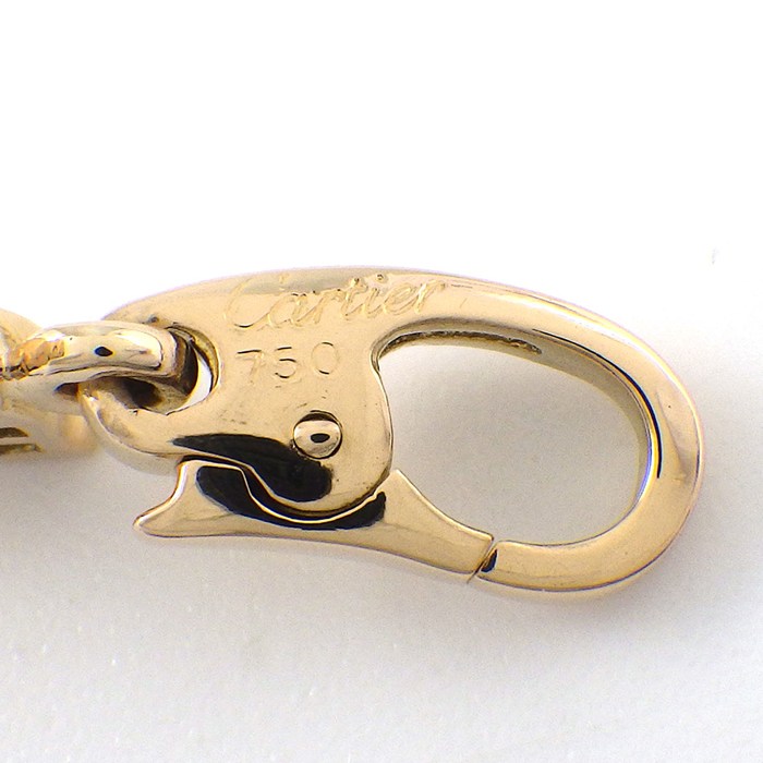 カルティエ Cartier チャーム ペンダントトップ アントルラセ 2C C2 B3010200 ロゴ パヴェ ダイヤモンド K18YG 【箱・保付き】 【中古】