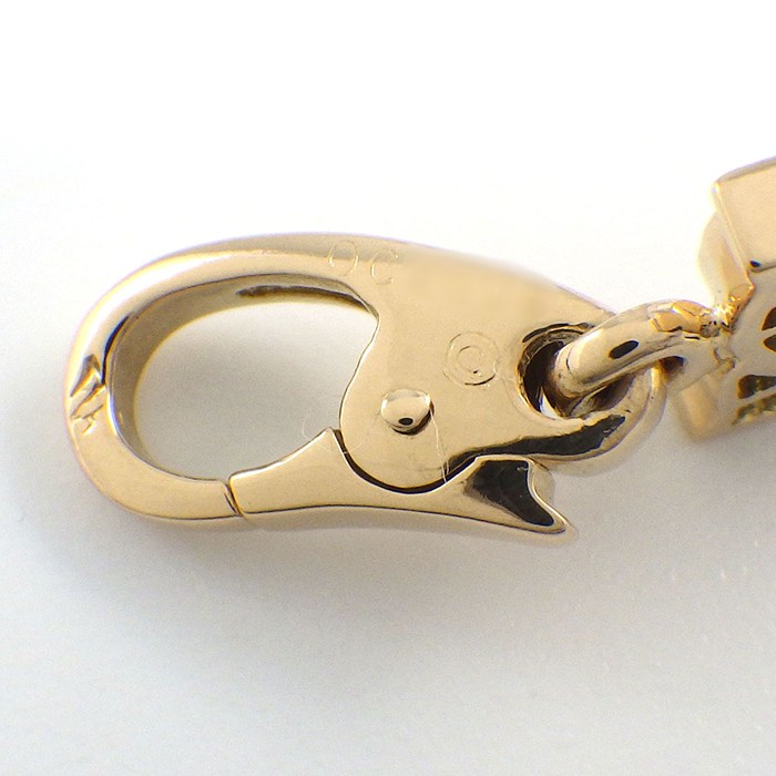 カルティエ Cartier チャーム ペンダントトップ アントルラセ 2C C2 B3010200 ロゴ パヴェ ダイヤモンド K18YG 【箱・保付き】 【中古】
