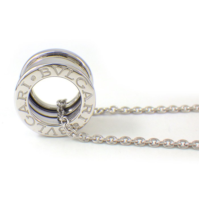 ブルガリ BVLGARI ネックレス B-zero1 ビーゼロワン スパイラル ロゴ K18WG 【中古】