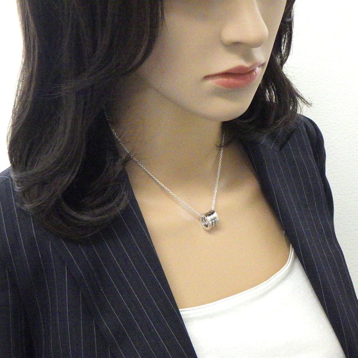 ブルガリ BVLGARI ネックレス B-zero1 ビーゼロワン スパイラル ロゴ K18WG 【中古】