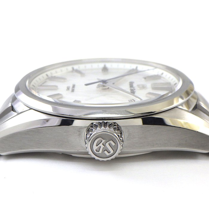 グランドセイコー Grand Seiko 腕時計 エボリューション9 SLGA009/9RA2-0AB0 デイト 裏スケ 白樺 シルバー文字盤 SS スプリングドライブ 【箱・保付き】 【中古】