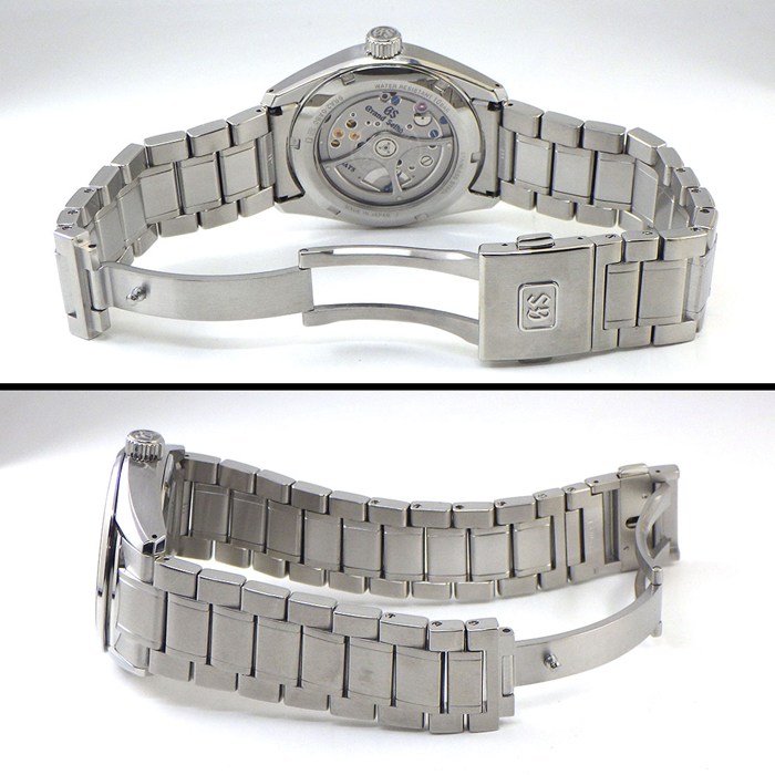 グランドセイコー Grand Seiko 腕時計 エボリューション9 SLGA009/9RA2-0AB0 デイト 裏スケ 白樺 シルバー文字盤 SS スプリングドライブ 【箱・保付き】 【中古】