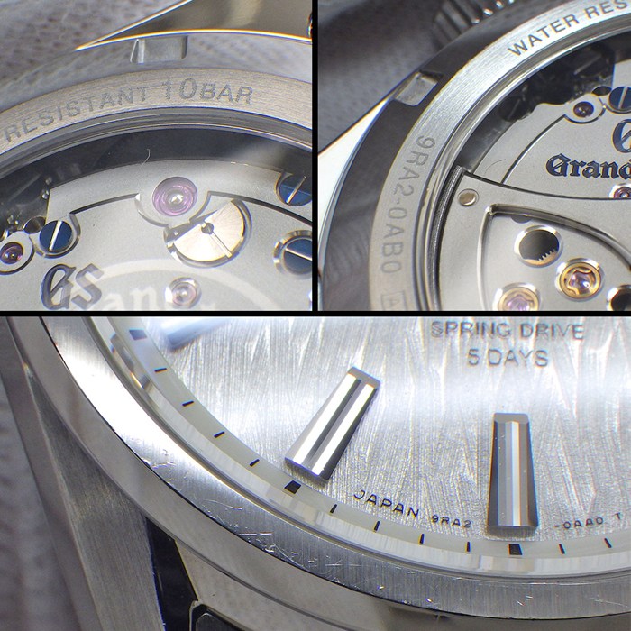 グランドセイコー Grand Seiko 腕時計 エボリューション9 SLGA009/9RA2-0AB0 デイト 裏スケ 白樺 シルバー文字盤 SS スプリングドライブ 【箱・保付き】 【中古】