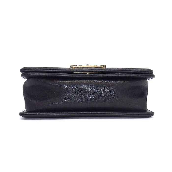 シャネル CHANEL ショルダーバッグ ボーイシャネル20 スモール ハンドバッグ A67085 ブラック キャビアスキン ゴールド金具 【中古】