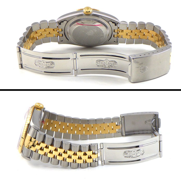 ロレックス Rolex 腕時計 デイトジャスト 16233 U番 1997年製 アラビックインデックス ホワイト文字盤 K18YG SS 自動巻き 【中古】