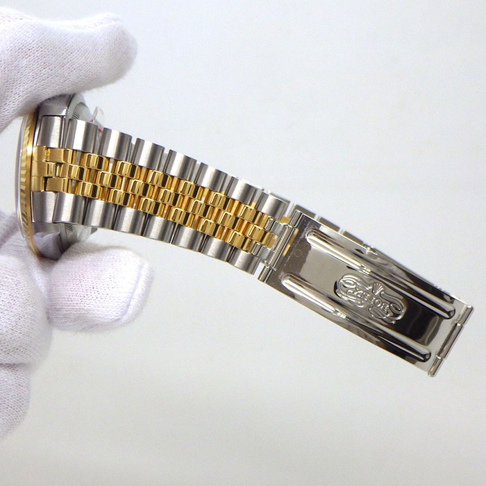 ロレックス Rolex 腕時計 デイトジャスト 16233 U番 1997年製 アラビックインデックス ホワイト文字盤 K18YG SS 自動巻き 【中古】