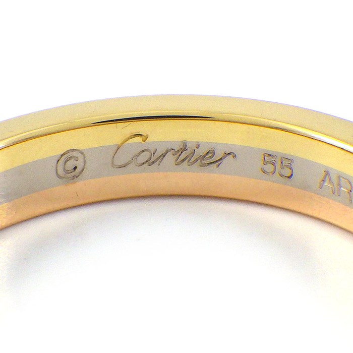 カルティエ Cartier リング ヴァンドーム ルイ カルティエ ウェディング バンド B4052955 トリニティ スリーカラー フルサークル エタニティ ダイヤモンド K18PG K18WG K18YG 14.5号 / #55 【中古】
