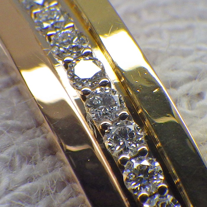 カルティエ Cartier リング ヴァンドーム ルイ カルティエ ウェディング バンド B4052955 トリニティ スリーカラー フルサークル エタニティ ダイヤモンド K18PG K18WG K18YG 14.5号 / #55 【中古】