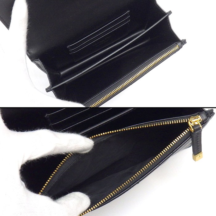 ディオール Dior ショルダーバッグ ミス カロ ミニバッグ S5169UBWO_M900 ブラック レッド マクロカナージュラムスキン 【中古】