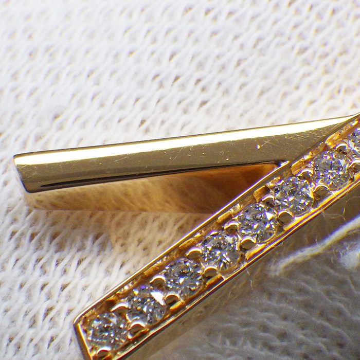 ティファニー Tiffany & Co. ネックレス アトラス クロス X ダイヤモンド 計0.19ct K18PG 【中古】