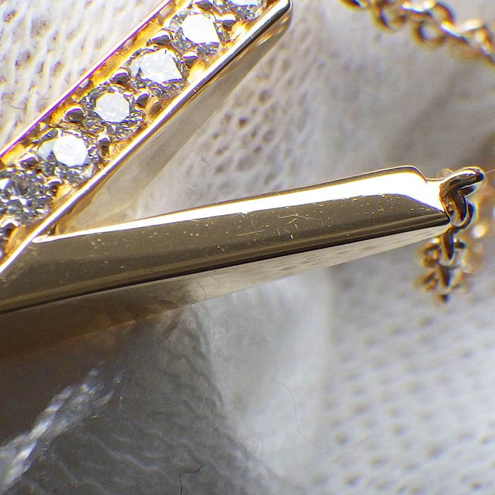ティファニー Tiffany & Co. ネックレス アトラス クロス X ダイヤモンド 計0.19ct K18PG 【中古】