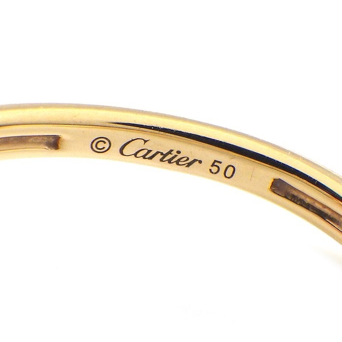 カルティエ Cartier リング アミュレット ラウンド サークル ピンク オパール 1ポイント ダイヤモンド K18PG 10号 / #50 【中古】