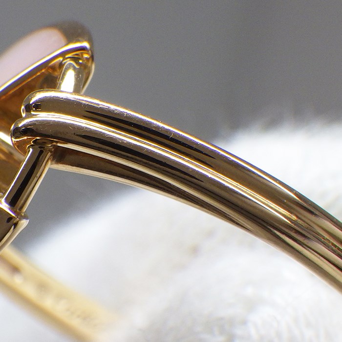 カルティエ Cartier リング アミュレット ラウンド サークル ピンク オパール 1ポイント ダイヤモンド K18PG 10号 / #50 【中古】