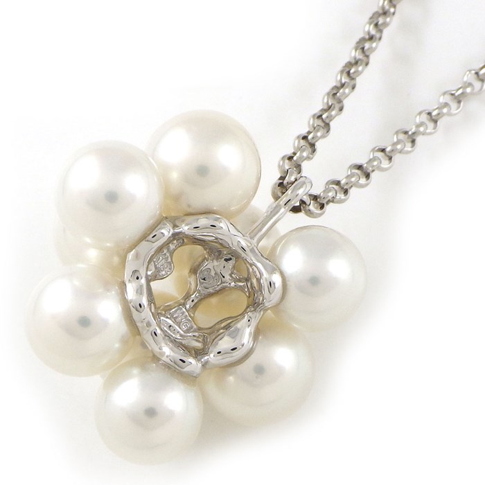 タサキ 田崎真珠 TASAKI ネックレス パール 6.0-7.0mm珠 K18WG 【中古】