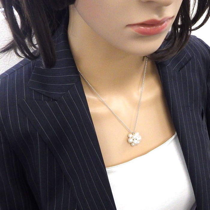 タサキ 田崎真珠 TASAKI ネックレス パール 6.0-7.0mm珠 K18WG 【中古】