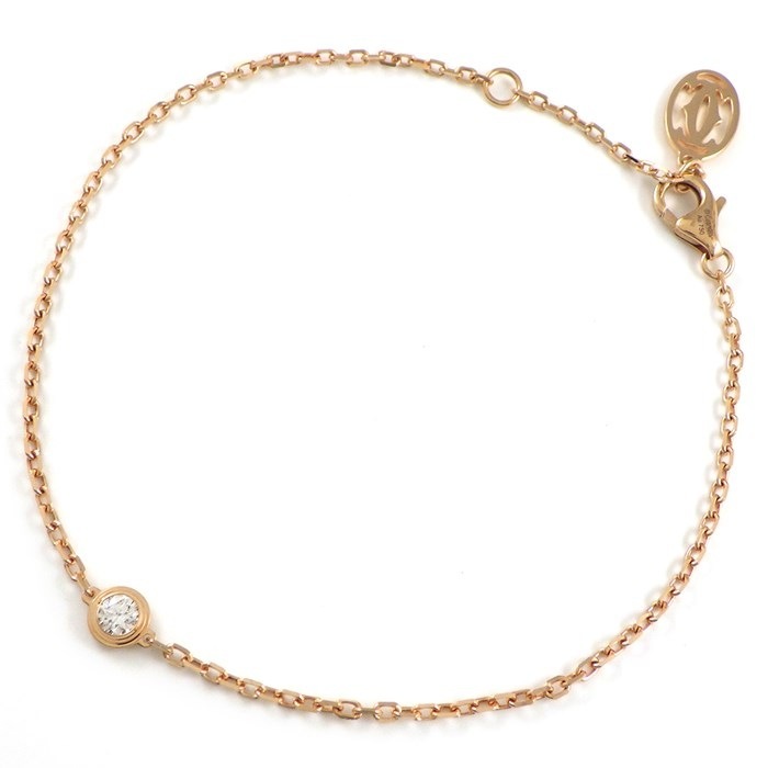 カルティエ Cartier ブレスレット ダムール スモールモデル SM ディアマン レジェ B6040300 1ポイント ダイヤモンド 0.09ct K18PG 【箱・保付き】 【中古】