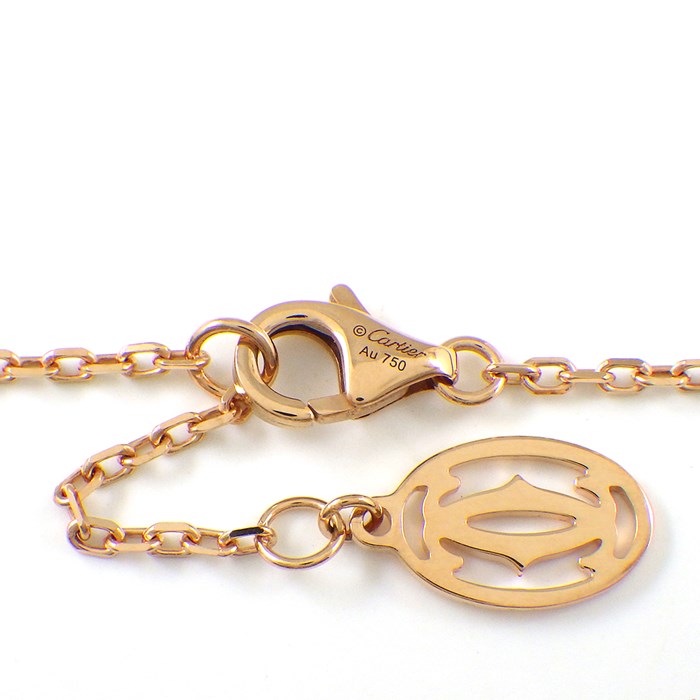 カルティエ Cartier ブレスレット ダムール スモールモデル SM ディアマン レジェ B6040300 1ポイント ダイヤモンド 0.09ct K18PG 【箱・保付き】 【中古】